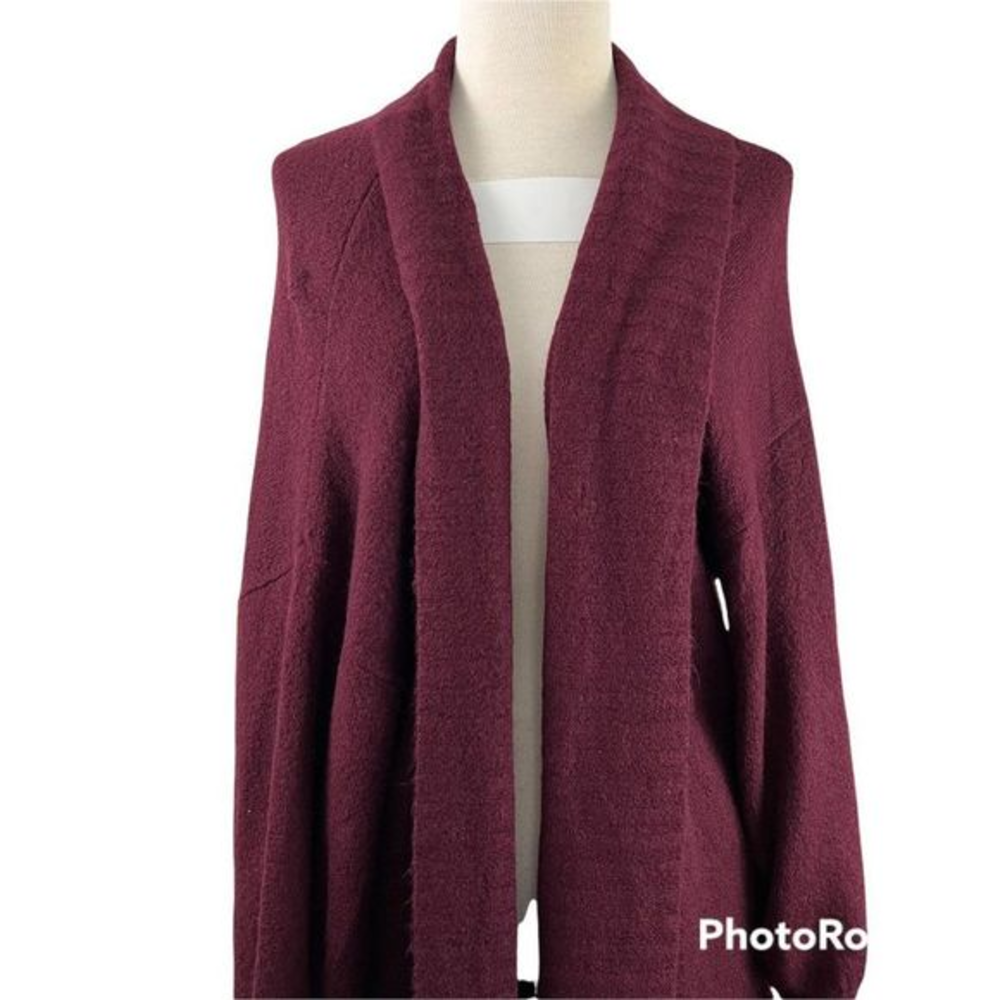 NWT AFRM Red Burgundy Long Open Cardigan (Plus‎ O/S)